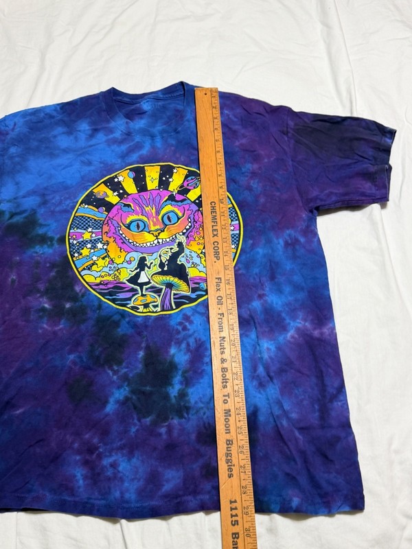 Alice in Wonderland Liquid Blue Shirt Adult Extra Large Blue Silhouette Tie-Dye gallery