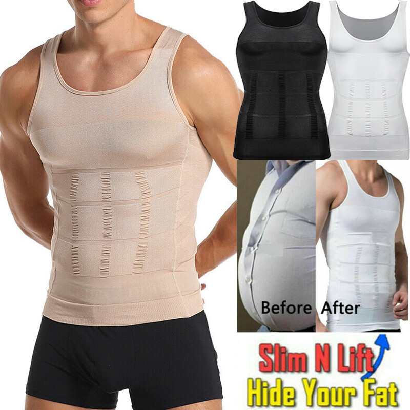 Men Slimming Body Shaper Abdomen Compression Corset Exercise Tank Top Vest Sport gallery