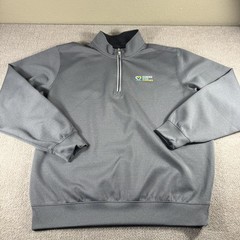 Fairway & Greene Pullover Mens XL Gray Quarter Zip Golf Curing Kids Cancer