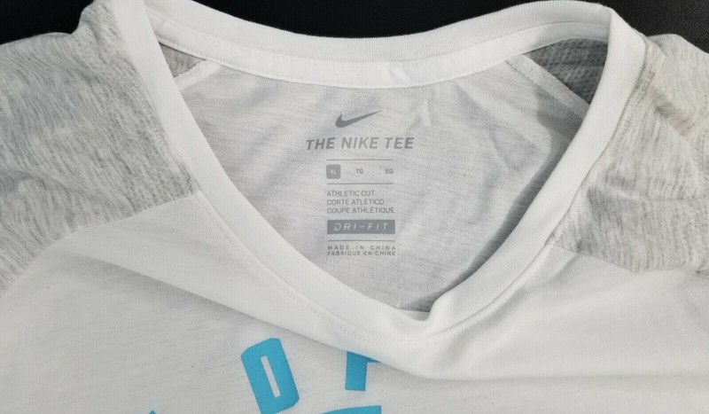 XLARGE 🔥Nike Men's Dry 3/4 Raglan Sleeve Tee Basketball Shirt White 883345-100 gallery