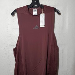 Adidas Tank Top Shirt Mens Medium Brown D4T Int Training Climacool Sleeveless