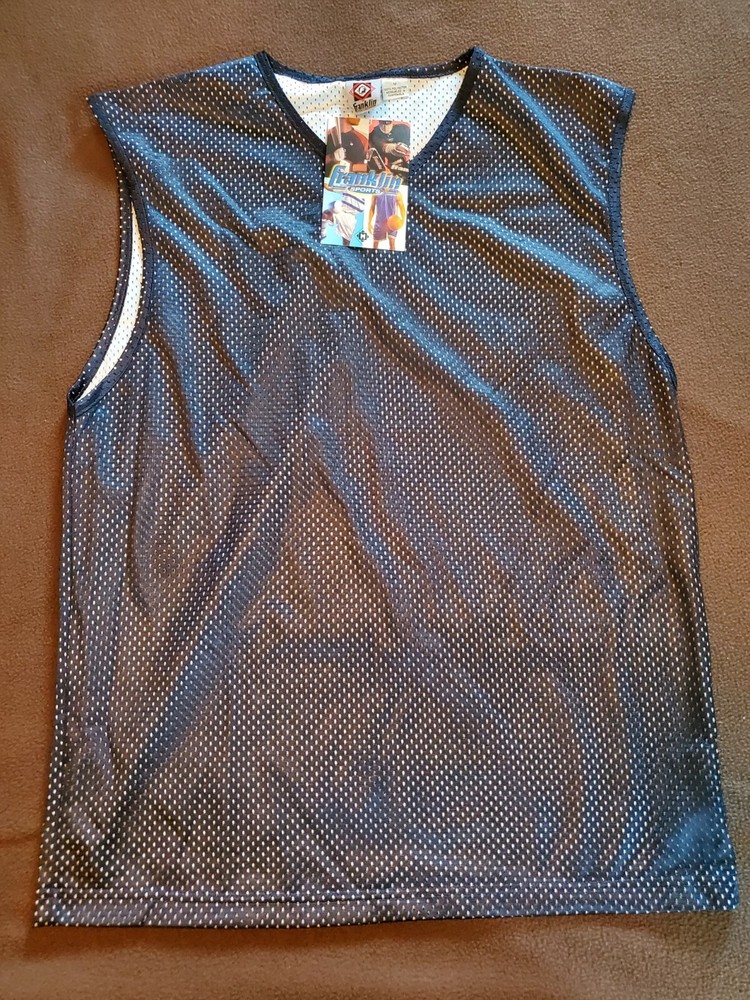 Vintage 90s Franklin Sports Mesh Basketball Jersey Black Mens Medium NEW NWT