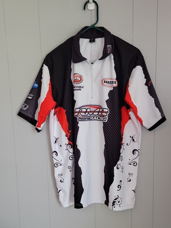 RMR Ronnie Mitchell Racing Jersey Shirt Large White Short Sleeve gallery