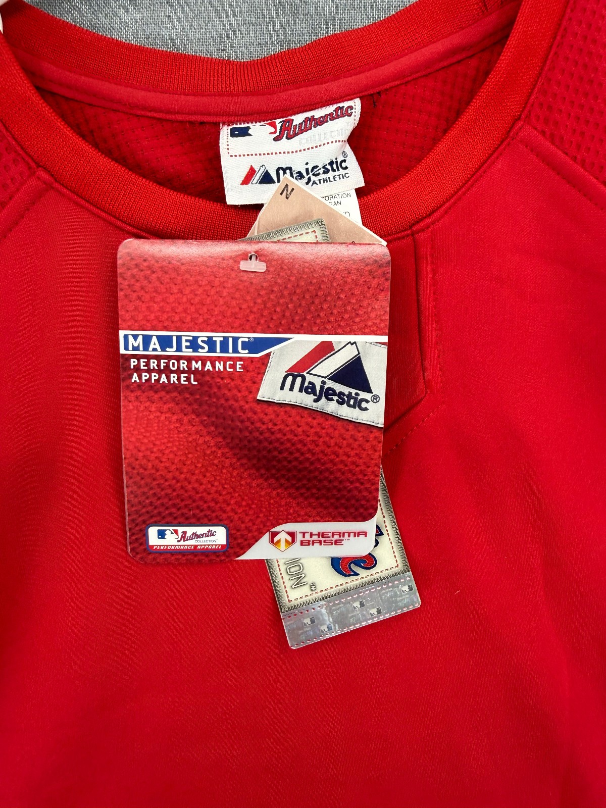Majestic Cincinnati Reds MLB Thermal Shirt Mens L Red NWT gallery