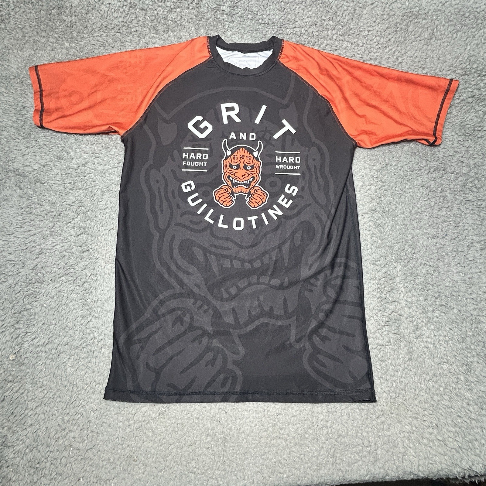 FWH x Grit & Guillotines Jiu-Jitsu MMA Compression Shirt Rash Guard Hannya 4XL gallery