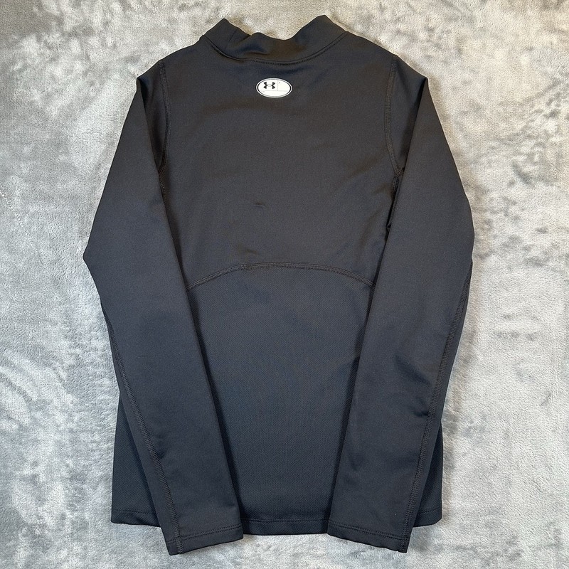 Under Armour Shirt Youth L Black Cold Gear Long Sleeve Fitted Mock Activewear gallery