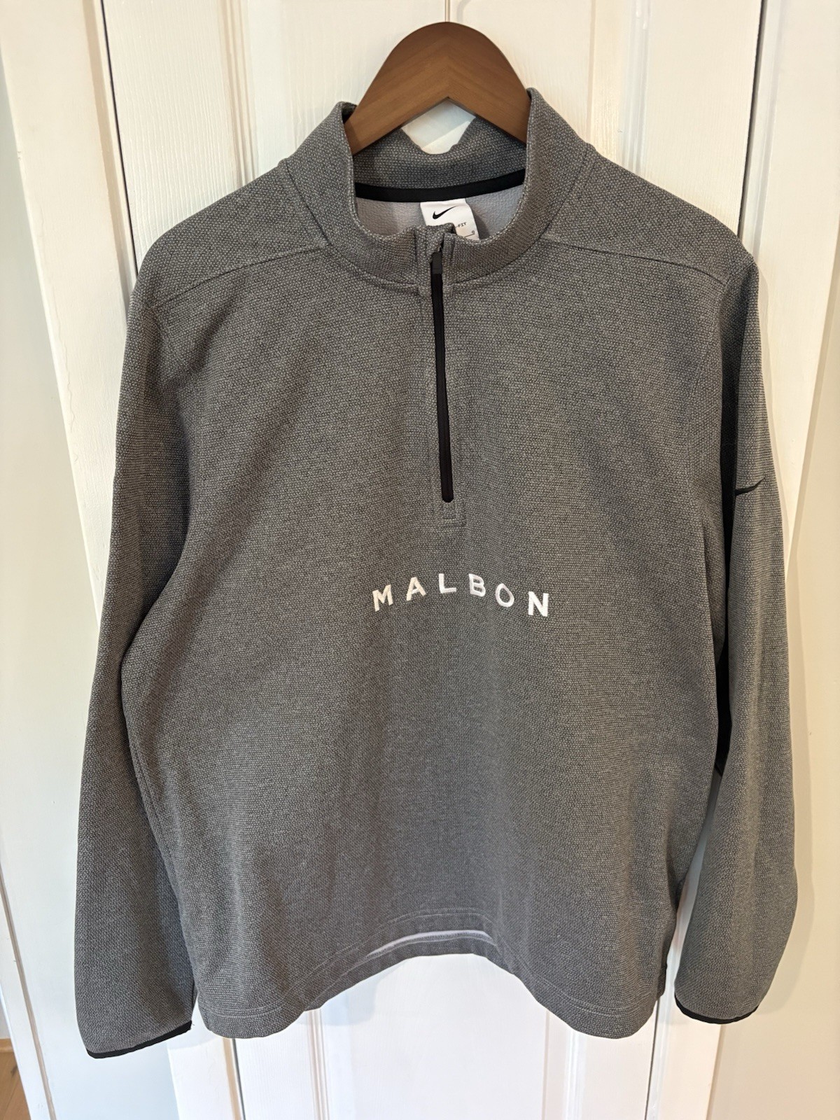 Malbon x Nike Golf Therma-FIT Quarter Zip Pullover Gray Size Large gallery