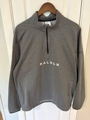 Malbon x Nike Golf Therma-FIT Quarter Zip Pullover Gray Size Large