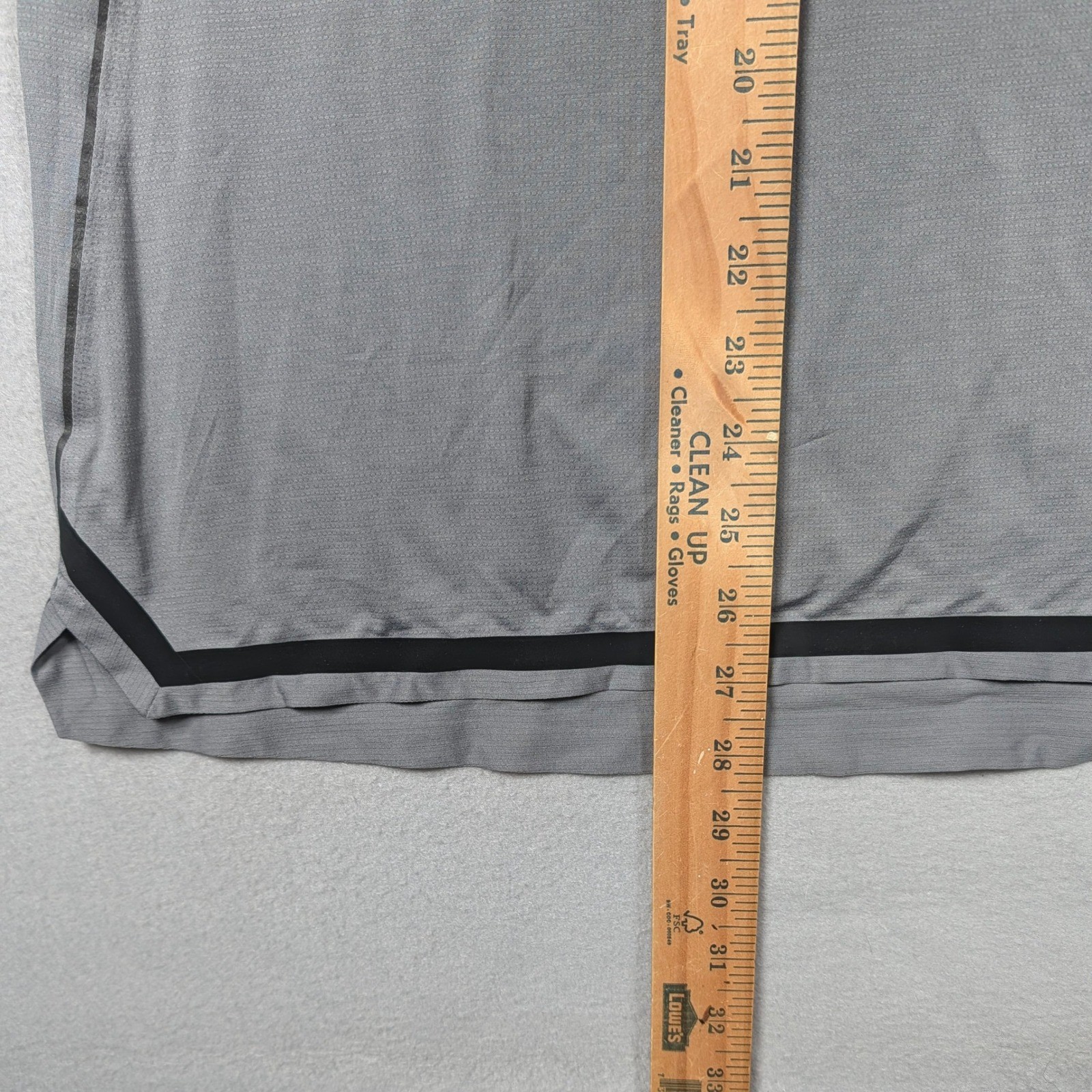 Lululemon Fast and Free Shirt Mens L Gray Black Bold Lines Performance Gym Run gallery