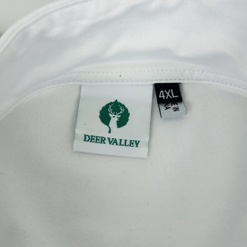 Deer Valley Ski Resort Pullover 1/4 Zip Men's 4XL White Light Weight gallery