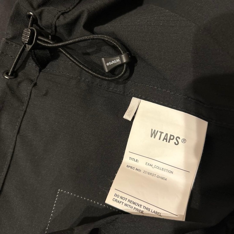 WTAPS 22SS SMOCK LS POLY RIPSTOP Pullover Jacket Black 221BRDT-SHM04 Size 3 L gallery