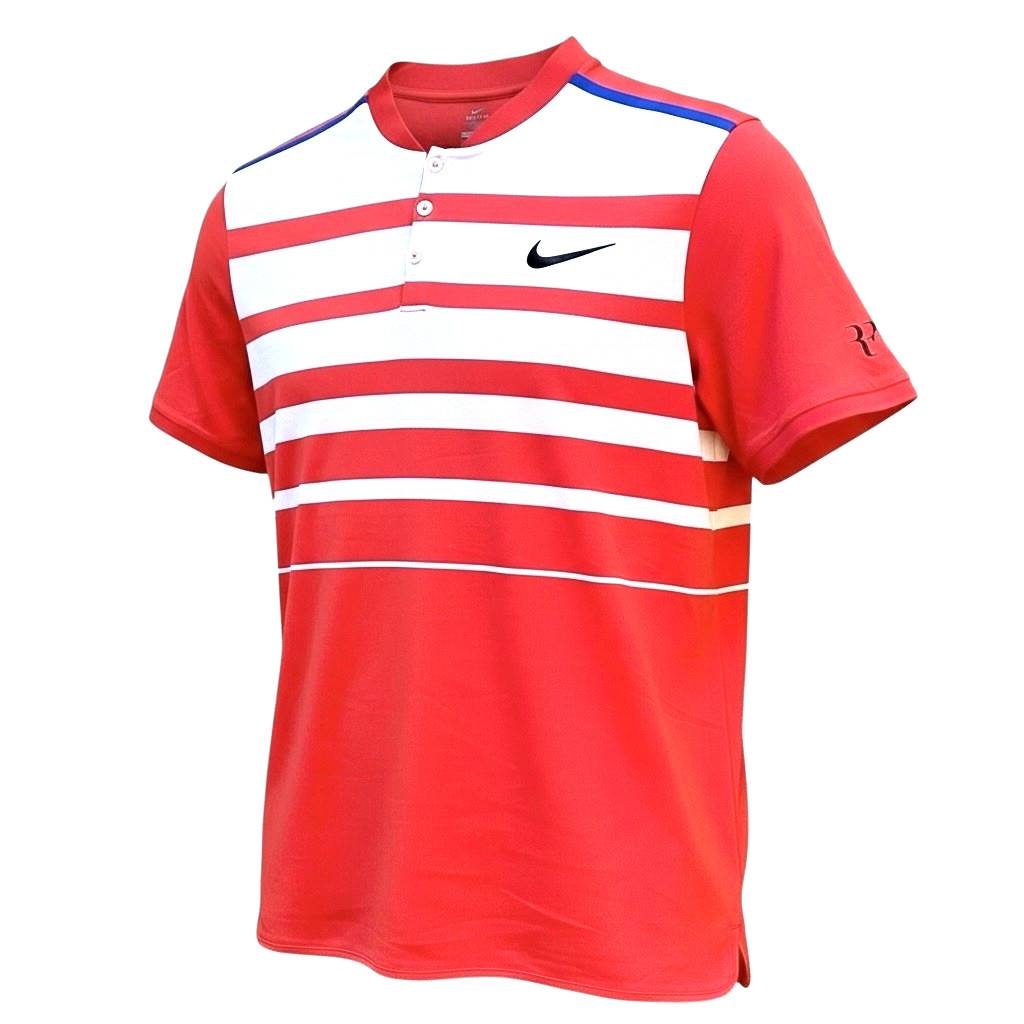 Nike Roger Federer RF 2016 Miami Indian Wells Henley Polo Tennis Shirt Vapor NWT gallery