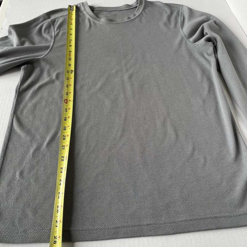 Jockey Men’s Large Long Sleeve Gray Pullover Lightweight Thermal Crew Neck gallery
