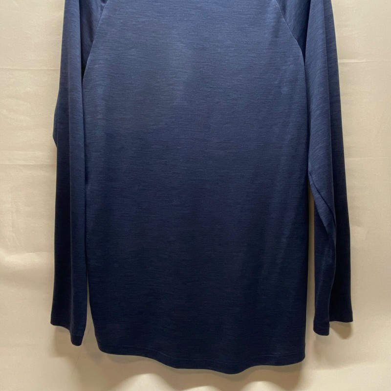 Under Armour Heat Gear Unisex Medium Heathered Navy Stretch Loose Fit EUC gallery