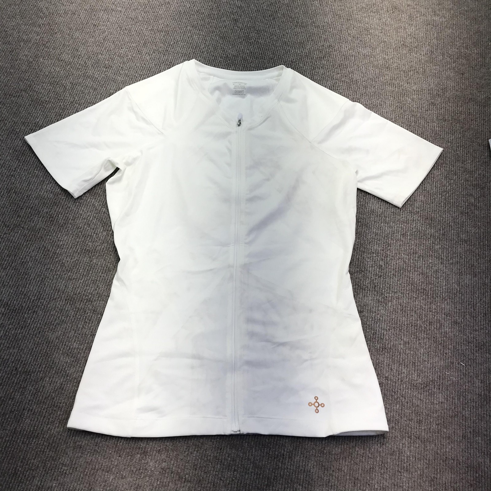 Tommie Copper Compression Shirt Mens XL White Zip Lower Back Support Top gallery