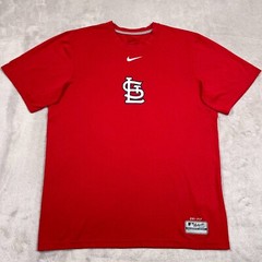 St Louis Cardinals Nike Shirt Mens Medium Red Breathable Short Sleeve Dri Fit