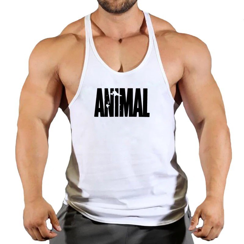 Men’s Fitness Tank Top Bodybuilding Gym Shirt Muscle Tee Cotton Singlet Workout gallery