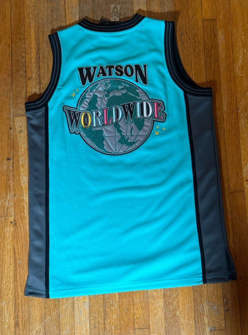 NWT Watson Worldwide Mind Control turquoise/black jersey , men's M gallery