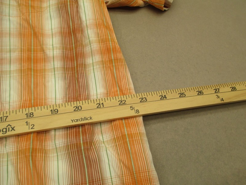 Columbia Size XXL Mens Orange Plaid Short Sleeve Activewear Button Up Shirt 290 gallery