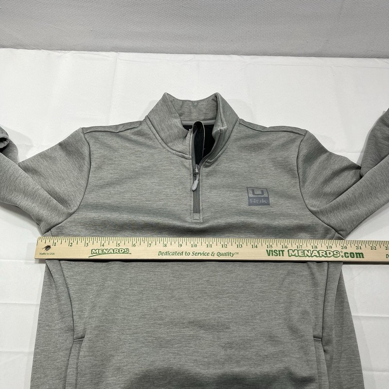 Huk Coldfront+ Performance 1/4 Zip Gray Mens Size Small Fishing Outdoors Camping gallery