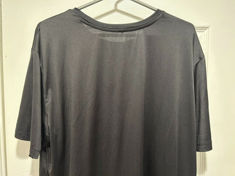 Athlio Men's size XL Black short sleeve crew neck quick dry sun protection shirt gallery