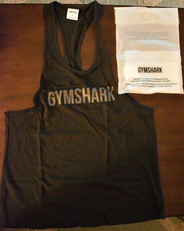 GYMSHARK Fitness 'Apollo Logo Stringer' Stretch Workout / Train Tank Blk S *NWT* gallery