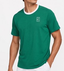 Nike Court Tennis Shirt Dri-fit Men’s Medium Green Slim Fit NWT FZ6910-365 $75
