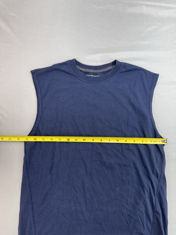 Athletech Men’s Small Solid Navy Blue Sleeveless Crew Neck Athletic Shirt ATDRI gallery