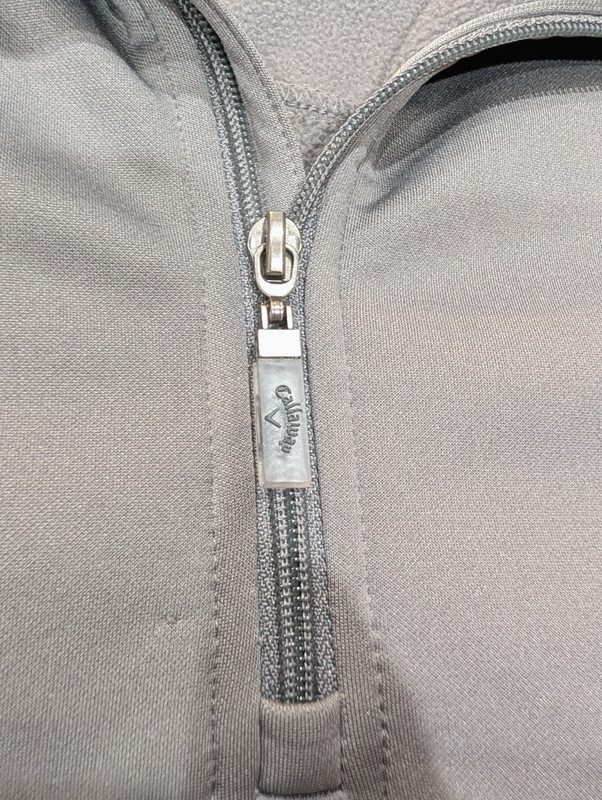 Callaway Pullover Men's L Gray 1/4 Zip Mock Neck Golf Shirt Pockets Ships Free! gallery