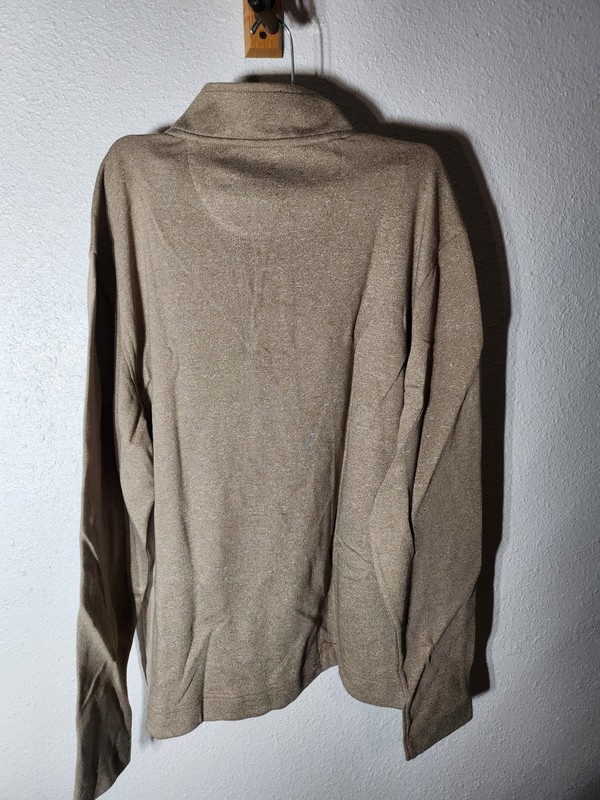 Van Heusen Sweatshirt medium 1/4 Button Brindle Retail $65 gallery