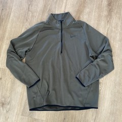 Nike Dri-fit Half Zip Pullover Top Mens Olive M