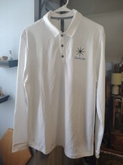Adidas North Star Sport Horses Embroidered White Long Sleeve Men’s Medium Polo