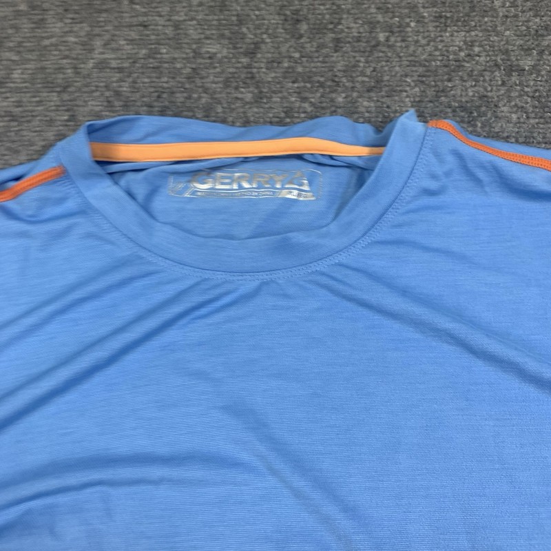 Gerry Shirt Mens XL Blue Long Sleeve Crew Neck Fishing Logo Performance gallery