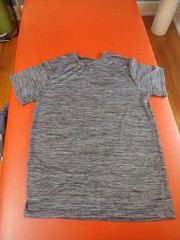 Spa Men’s Polyester Shirt Gray Size Medium Short Sleeve Moisture Wicking