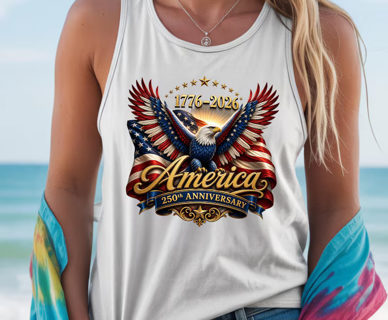 USA America Patriotic Eagle Flag Tank Top gallery