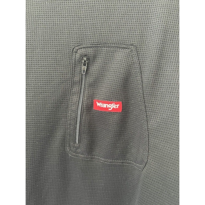 Wrangler Mens Medium Crew Neck Pullover Long Sleeve T Shirt Black gallery