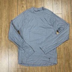 Janji Shirt Men S Gray Merino Wool Blend Baselayer Long Sleeve Crewneck
