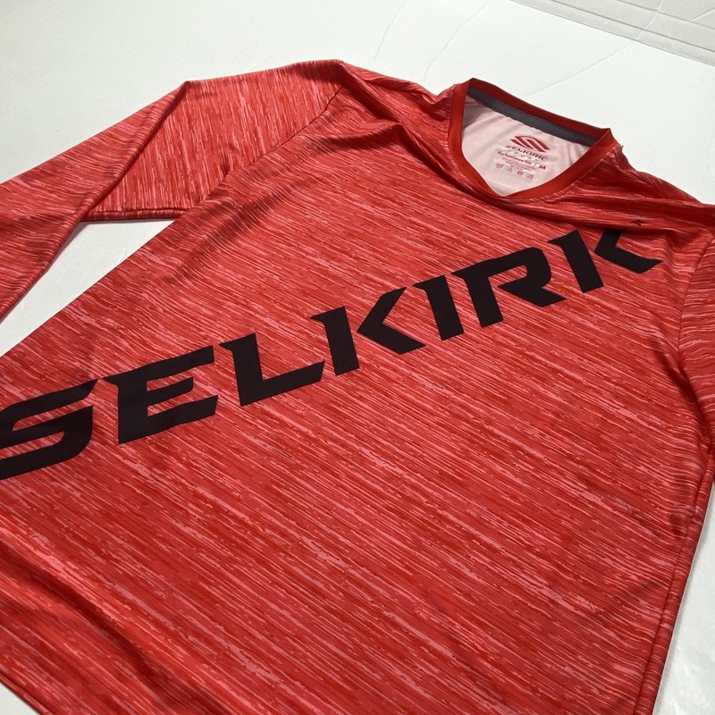Selkirk Pickleball Shirt Long Sleeve Performance Tee Shirt Mens Medium M Red gallery