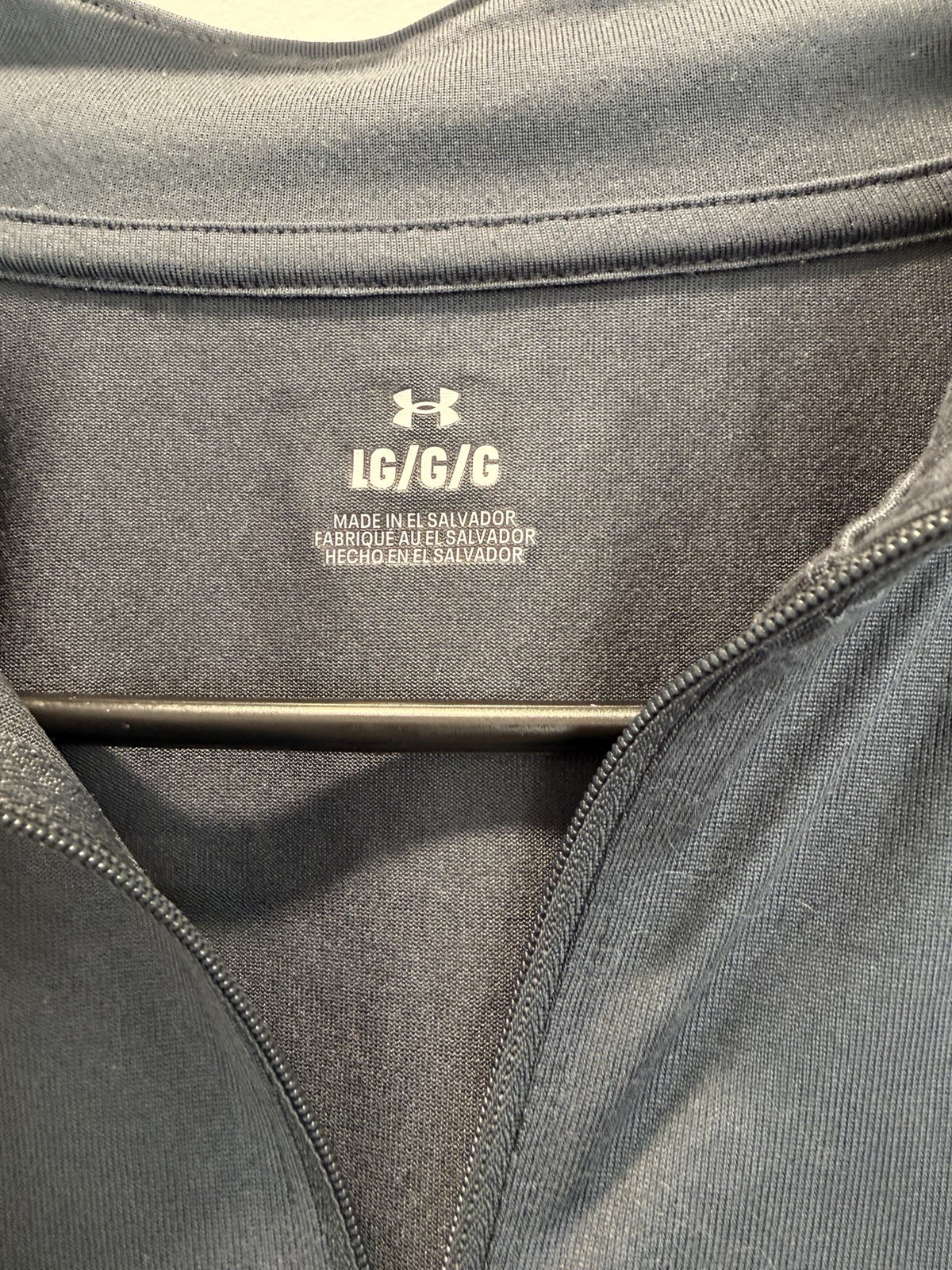 Under Armor Quarter Zip Pullover Men's Large Gray Pirate Logo Performance Athlet gallery