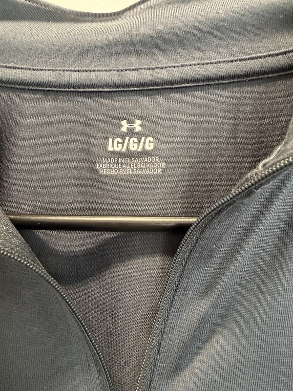 Under Armor Quarter Zip Pullover Men's Large Gray Pirate Logo Performance Athlet gallery