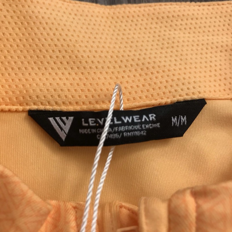 Levelwear Ocean Reef Golf Club 1/2 Zip Pullover Mens MEDIUM Orange Stretch NWT gallery