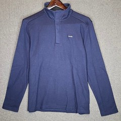 Calvin Klein Navy Quarter Zip Pullover Men’s M Lightweight Minimalist Style