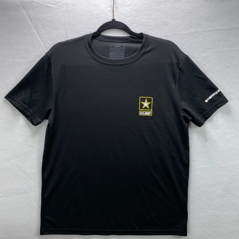 Mens Black Tec Tee Shirt Medium Workout and Casual Wear U.S. Army gallery