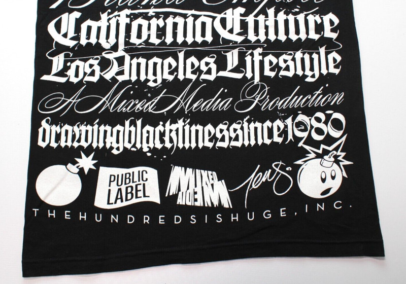2005 THE HUNDREDS ~NINE~ TEE M fuct/ftp/gothic/font/og/logo/bomb/aop/vtg/grail gallery