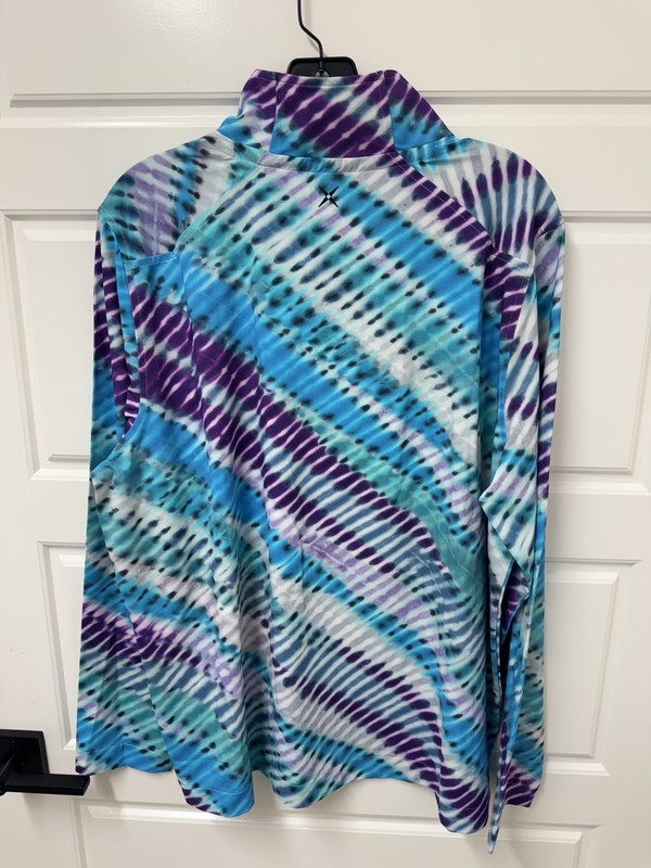 GSTQ Active 1/4 Zip Pullover Men Women Tie Dye Jacket NEW $148 NWT A0 gallery