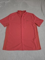 Under Armour Men’s UA Fish Pro Hybrid Woven Snap Short Sleeve Shirt OrangeXLarge