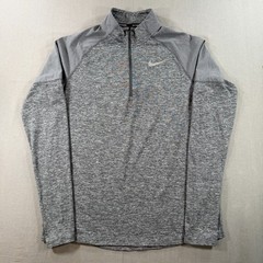 Nike Dri Fit Element Half Zip Running Top Mens Medium Gray Pullover Quarter