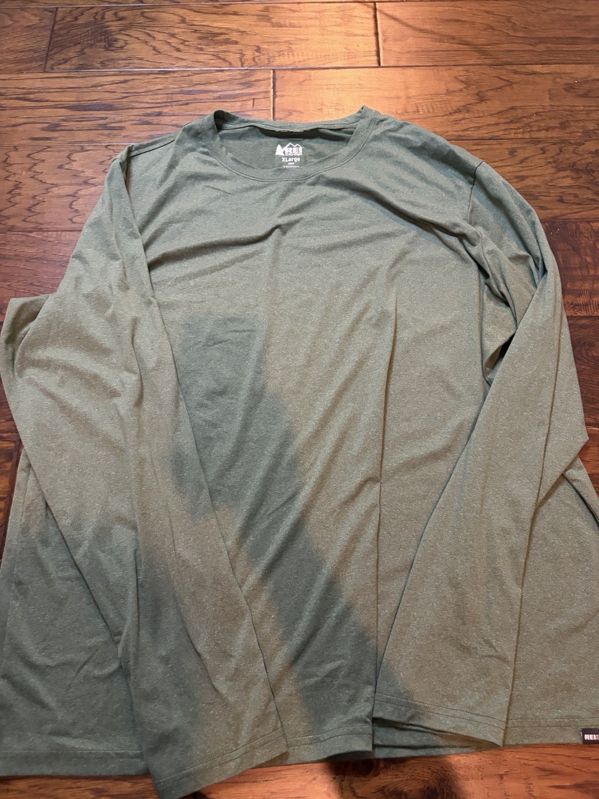 REI Co-op Lightweight Base Layer Long Sleeve Crew Top Mens Size XL Green Outdoor gallery