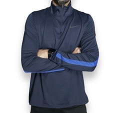 Nike 1/4 Zip Hyper Dry Training Top DM5503-451 Obsidian Blue Men’s Size Small