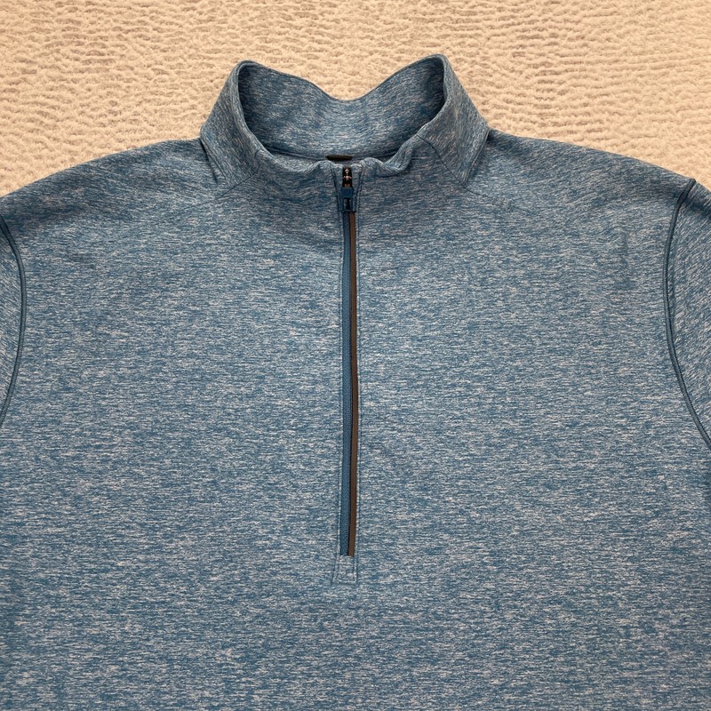 Lululemon Men’s Surge Pullover Sz Large 1/2 Zip Heathered Blue gallery